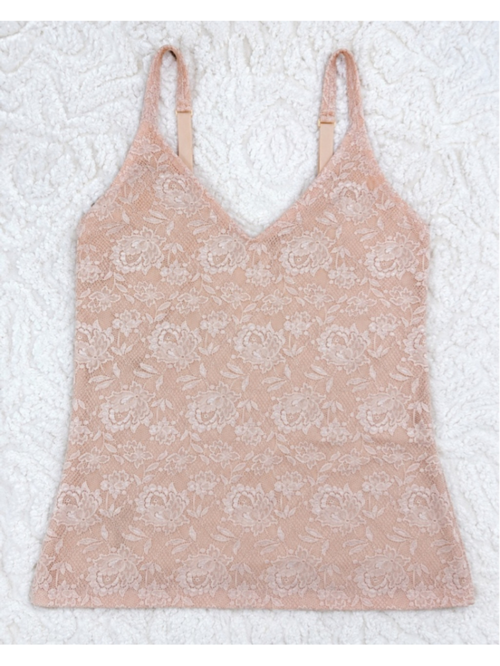 Cosabella Made in Italy Blush Pink Floral Lace Tank Top Medium - Picture 3 of 9